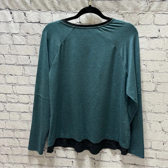 COLUMBIA Womens Omni-Wick Advanced Evaporation Long Sleeve Green Black XL - Picture 2 of 9